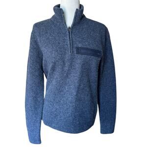Abercrombie & Fitch 1892 Collection Wool Quarter Zip Sweater Blue Men’s Small